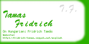 tamas fridrich business card